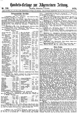 Allgemeine Zeitung. Handelsbeilage (Allgemeine Zeitung) Samstag 3. Oktober 1874