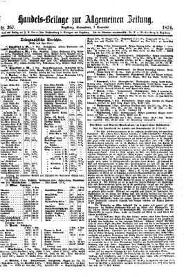 Allgemeine Zeitung. Handelsbeilage (Allgemeine Zeitung) Samstag 7. November 1874