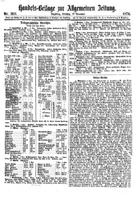 Allgemeine Zeitung. Handelsbeilage (Allgemeine Zeitung) Dienstag 10. November 1874