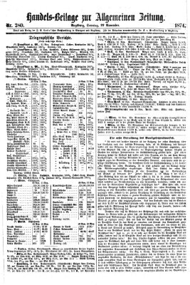 Allgemeine Zeitung. Handelsbeilage (Allgemeine Zeitung) Sonntag 22. November 1874