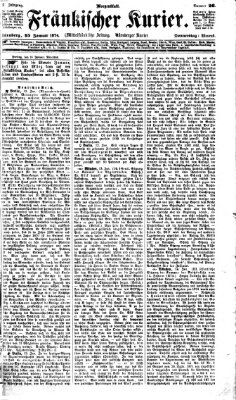 Fränkischer Kurier Donnerstag 15. Januar 1874