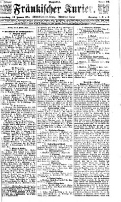 Fränkischer Kurier Sonntag 18. Januar 1874