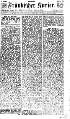 Fränkischer Kurier Dienstag 20. Januar 1874