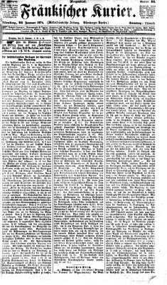 Fränkischer Kurier Samstag 24. Januar 1874