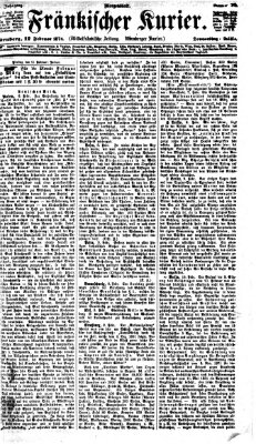 Fränkischer Kurier Donnerstag 12. Februar 1874