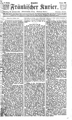 Fränkischer Kurier Sonntag 15. Februar 1874
