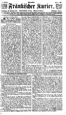 Fränkischer Kurier Mittwoch 18. Februar 1874