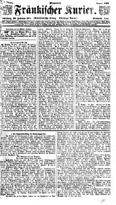 Fränkischer Kurier Mittwoch 25. Februar 1874