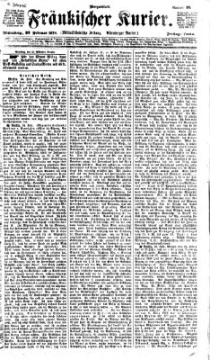 Fränkischer Kurier Freitag 27. Februar 1874