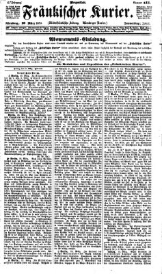 Fränkischer Kurier Donnerstag 19. März 1874