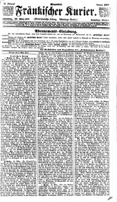 Fränkischer Kurier Samstag 28. März 1874