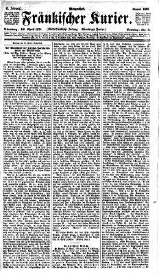 Fränkischer Kurier Sonntag 19. April 1874