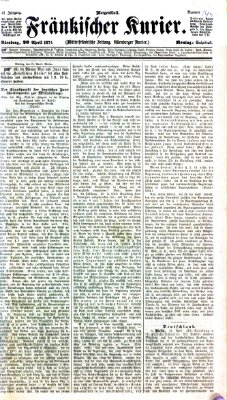 Fränkischer Kurier Montag 20. April 1874