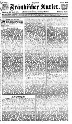 Fränkischer Kurier Mittwoch 29. April 1874