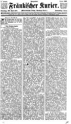 Fränkischer Kurier Donnerstag 30. April 1874