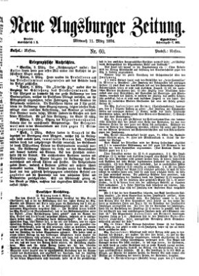 Neue Augsburger Zeitung Mittwoch 11. März 1874