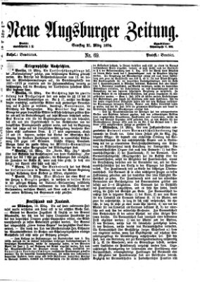 Neue Augsburger Zeitung Samstag 21. März 1874