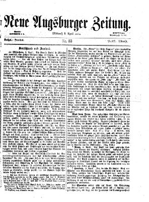 Neue Augsburger Zeitung Mittwoch 8. April 1874