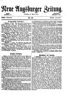 Neue Augsburger Zeitung Dienstag 14. April 1874