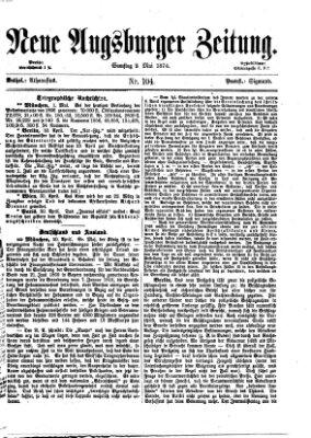 Neue Augsburger Zeitung Samstag 2. Mai 1874