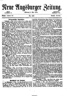 Neue Augsburger Zeitung Mittwoch 6. Mai 1874