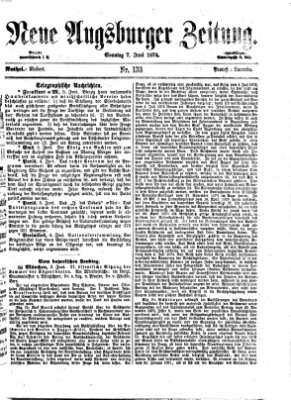 Neue Augsburger Zeitung Sonntag 7. Juni 1874