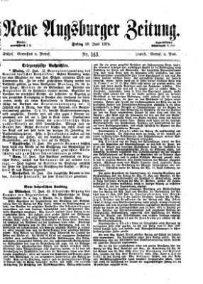 Neue Augsburger Zeitung Freitag 19. Juni 1874