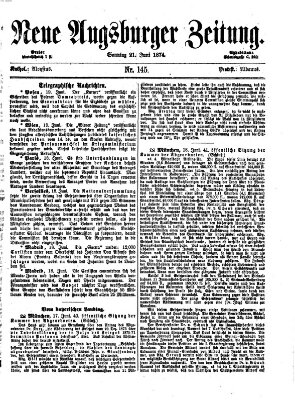 Neue Augsburger Zeitung Sonntag 21. Juni 1874