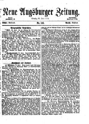 Neue Augsburger Zeitung Dienstag 23. Juni 1874