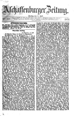 Aschaffenburger Zeitung Freitag 3. Juli 1874