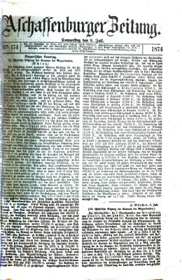 Aschaffenburger Zeitung Donnerstag 9. Juli 1874