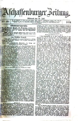 Aschaffenburger Zeitung Mittwoch 29. Juli 1874