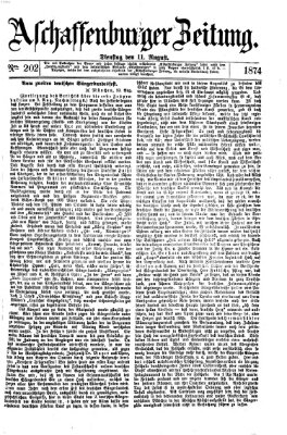 Aschaffenburger Zeitung Dienstag 11. August 1874