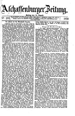 Aschaffenburger Zeitung Freitag 14. August 1874