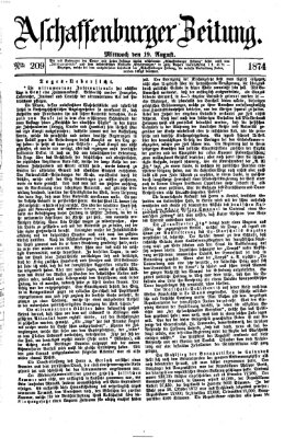 Aschaffenburger Zeitung Mittwoch 19. August 1874