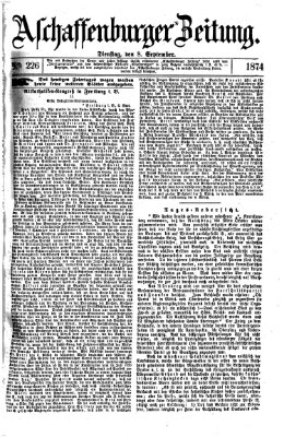 Aschaffenburger Zeitung Dienstag 8. September 1874