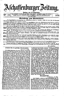 Aschaffenburger Zeitung Freitag 18. September 1874