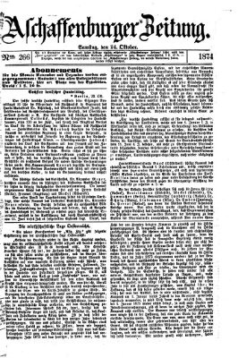 Aschaffenburger Zeitung Samstag 24. Oktober 1874