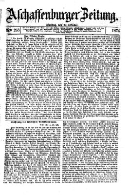 Aschaffenburger Zeitung Dienstag 27. Oktober 1874