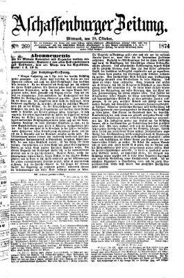 Aschaffenburger Zeitung Mittwoch 28. Oktober 1874