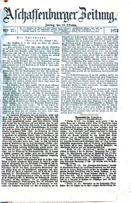 Aschaffenburger Zeitung Freitag 30. Oktober 1874