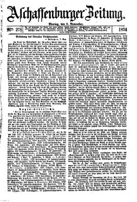 Aschaffenburger Zeitung Montag 9. November 1874