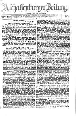 Aschaffenburger Zeitung Freitag 20. November 1874