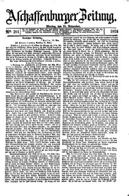 Aschaffenburger Zeitung Montag 23. November 1874