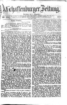 Aschaffenburger Zeitung Dienstag 1. Dezember 1874