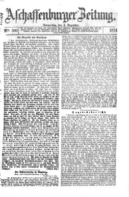 Aschaffenburger Zeitung Donnerstag 3. Dezember 1874