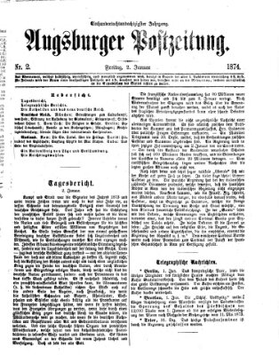 Augsburger Postzeitung Freitag 2. Januar 1874