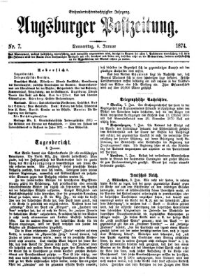 Augsburger Postzeitung Donnerstag 8. Januar 1874