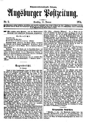 Augsburger Postzeitung Samstag 10. Januar 1874