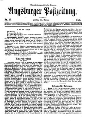 Augsburger Postzeitung Freitag 23. Januar 1874